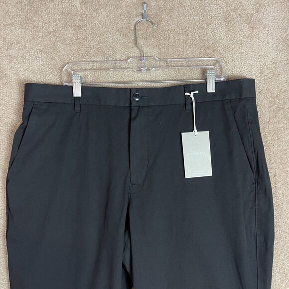 Everlane Chino Pants Mens Size 38 x 32 Black Stretch Straight Sweat Wicking NEW‎ - Picture 3 of 11